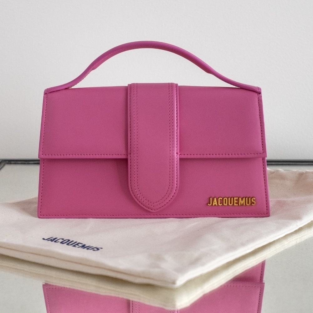 NWT Jacquemus Le Grand Bambino Pink Authentic Pink Leather Crossbody Bag $1190 - Picture 10 of 16